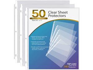 Sheet Protectors 8.5 X 11 Inch Clear Page Protectors For 3 Ring Binder, Plastic Sleeves For Binders, Top Loading Paper Protector Letter Size, 50 Pack