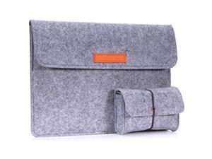 12 Inch Laptop Felt Sleeve Bag, Protective Case Cover Fit Microsoft Surface Pro 7/Pro 6/Pro 5/Pro 4/Pro 3/Pro Lte 12.3"/Macbook Air 11.6"/Ipad Pro 12.9 Inch 2018, With Small Felt Bag - Light
