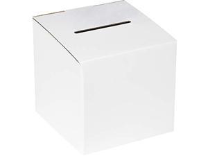 Ballot Box, 10" X 10" X 9", White, 10/Bundle