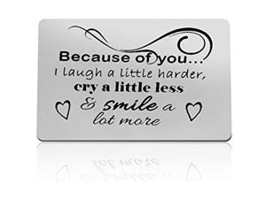 Best Friends Gift Engraved Wallet Card For Sister Friend To My Best Friends Gift Because Of You I Laugh A Little Harder Friendship Gifts Graduation Gift Christmas Birthday Wedding Gift For Best F