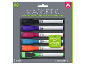 Double-Ended Dry Erase Magnetic Markers 6/Pkg-Assorted