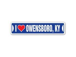 I Love Owensboro, Kentucky Street Sign Ky City State Us Wall Road Décor Gift