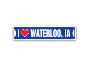 I Love Waterloo, Iowa Street Sign Ia City State Us Wall Road Décor Gift