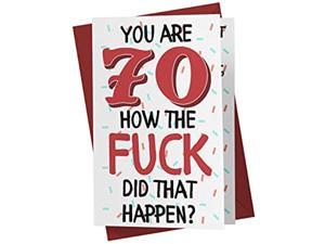 Offensive 70Th Birthday Cards For Women Or Men  For Friends, Family, Lover, Etc.   Offensive Birthday Cards 70 Years Old  Perfect  Offensive Birthday Cards 70Th Anniversary - O