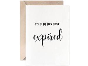 Your Fifties Have Expired Card, Funny 60Th Birthday Card For Men And Women, 60 Years Old Card For Sister, Brother, Mom, Dad