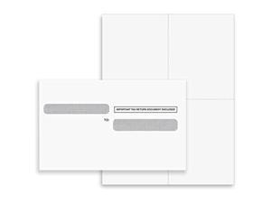 (50 Forms With 50 Self Seal Envelopes) Set Of W-2 4-Up Employee Tax Forms,"Instructions On Back" For 2021, For Laser/Inkjet Printer. Compatible With Quickbooks And Accounting Software