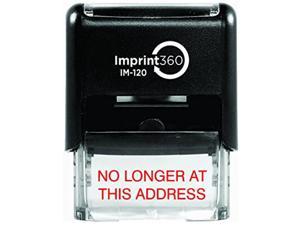 Supply360 As-1048 - No Longer At This Address, Heavy Duty Commerical Quality Self-Inking Rubber Stamp, Red Ink, 9/16" X 1-1/2" ression Size, Laser Engraved For Clean, Precise s