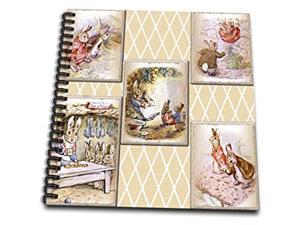 Peter Rabbit Vintage Collage Art-Stories-Mini Notepad, 4 By 4-Inch (Db_79405_3)