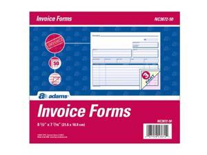 Invoice Unit Sets, 7.44 X 8.5 Inch, 3-Part, Carbonless, White/Canary/Pink, 50 Sets Per Pack (Nc3872-50)