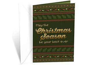 Christmas Card For Sister And Family | Made In America | Eco-Friendly | Thick Card Stock With Premium Envelope 5In X 7.75In | Packaged In Protective Mailer |