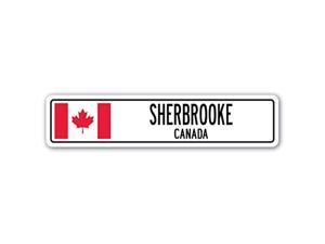 Sherbrooke, Canada Street Sign Canadian Flag City Country Road Wall Gift