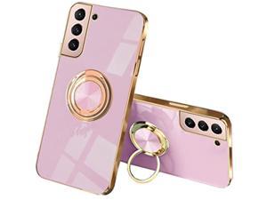 Compatible With Samsung S21 Plus Case Silicone Shockproof Samsung Galaxy S21 Plus Phone Cases For Women Anti-Scratch Cute Tpu Protective Case With Ring (Light Purple, Samsung S21 Plus)