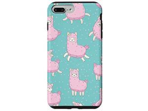Iphone 7 Plus8 Plus Funny Cute Llama Alpaca Pink  Turquoise Pattern Aen099 Case