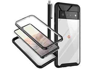 For Google Pixel 6 Pro Case, Crystal Clear Full Body Scratch-Resistant Shockproof Bumper Rugged Heavy Duty Hybrid Protective Phone Cover For Google Pixel 6 Pro, Black