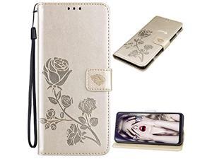 For Xiaomi Redmi Note 11 4G (Not 5G) Wallet Case For Women, Rose Flower Cover With Credit Card Holder Cash Pockets [Wrist Strap] Flip Phone Case For Xiaomi Redmi Note 11 4G Rs Golden