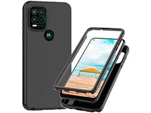 For Motorola Moto G Stylus 5G Case With BuiltIn Screen Protector Rugged Pc Front Cover Soft Liquid Silicone NonSlip Bback Cover Shockproof 360 Degree FullBody Protective Case Cover  Black
