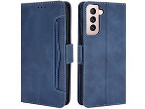 Case For Samsung Galaxy S21 Plus Case, Magnetic Full Body Protection Shockproof Flip Leather Wallet Case Cover With Card Holder For Samsung Galaxy S21 Plus 5G Phone Case (Blue)
