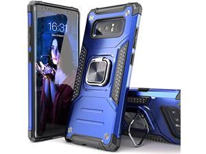 Compatible With Galaxy Note 8 Case For Men Boys,Hybrid Drop Test Cover With Car Mount Kickstand Slim Fit Protective Phone Case For Galaxy Note 8, Blue