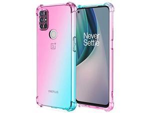 For Oneplus Nord N10 5G Case,1+ Nord N10 5G Case, For Girls Women Shockproof Slim Ultra-Thin Flexible Tpu Soft Rubber Silicone Airbag Case Cover For Oneplus Nord N10 5G (Pink/Teal)