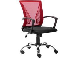 Bonzy Home Mid Back Office Chair - Lumbar Support Computer Chair - Ergonomic Mesh Desk Chair