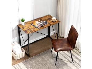 Bonzy Home Folable Study Computer Desk 40" Home Office Student Writing Small Desk, Modern Simple Style PC Table Coffee Table for Small Spaces Black Metal Bonzy Home Folable Study Computer Desk 40" Home Office Student Writing Small Desk, Modern Simple Style PC Table Coffee Table for Small Spaces Black Metal