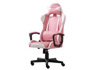 Bonzy Home Gaming Chair Computer Gaming Chair Ergonomic Racing Chair with Lumbar Support Arms Headrest High Back PU Leather Rolling Swivel Adjustable PC Computer Chair for Adults