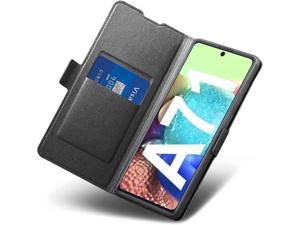 Samsung Galaxy A71 Wallet Case, Samsung Galaxy A71 Phone Case, Galaxy A71 Case Wallet, Magnetic Flip Leather Case for Samsung Galaxy A71 Phone Cover, Black