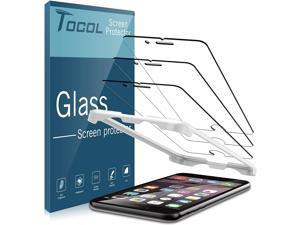 3 Pack Tocol Compatible for iPhone 8 Plus and iPhone 7 Plus Tempered Glass Screen Protector - Alignment Frame Easy Installation HD Clarity Touch Accurate 9H Hardness Case Friendly