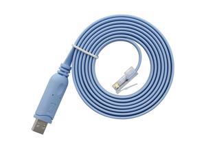 USB to RJ45 Console Cable,5FT(1.5M) USB A Male to RJ45 Male FTDI Cisco Console Cable for Routers, Switches,Serves and More.