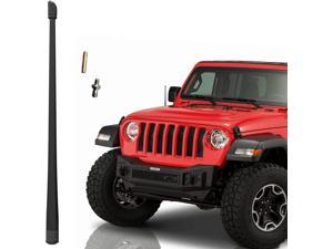 Car Antenna Compatible with Jeep Wrangler JK JKU JL JLU Rubicon Sahara 2007-2020 - 13 inches Flexible Rubber Antenna Replacement - Designed for Optimized FM/AM Reception