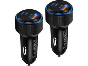 Car Charger,43W USB C Car Charger 2Pack PD Fast Charge [USB C +USB A ],Cigarette Lighter Adapter Work for iPhone 13 12 11 Pro Max Mini XR X 8 iPad Samsung S22 S21Google