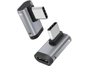 USB C Right Angle Adapter [2 Pack]  USB Type C 90 Degree Male to Female Extender Adapter Support 8K@60Hz Video 100W Fast Charging 40Gbps Data Transfer for USB-C Laptop,Tab