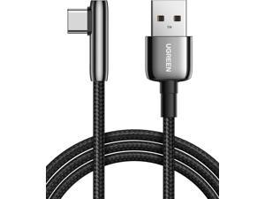 UGREEN USB C Cable 90 Degree Right Angle USB Type C Charging Cable Fast Charge Braided Cord Compatible for Galaxy A53 A71 S22 S21 S20 S10 S10e Plus Note 9 8 Oculus Quest 1 2 LG G8 V40 V20 6FT