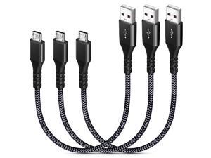 Micro USB Cable3Pack 1FTCanjoy Micro USB Android Charger Fast Charging Cable Nylon Braided Charging Cord Compatible with Samsung Galaxy S7 S6 S5 LG Sony HTC PS4 Xbox