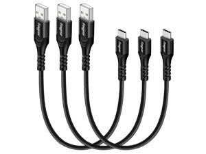 Fasgear USB C Charger Cable 3 Pack 1ft USB Type C 20 Cable Braided Fast Charging Cord Compatible with Moto G6 G7 Samsung Galaxy Note 10 8 9 S10 S8 S9 Sony Xperia L1 XA2 Huawei P20 Lite Black