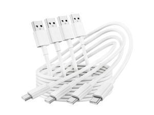 4 Pack Fast Charging USB C Cable 66ft for Samsung S21 S20 S10 Note 10 Google LG HTC Motorola Huawei and MoreWhite