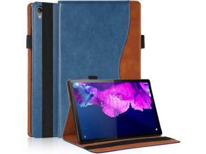 Motorola Moto Tab G70 Tablet Case for Lenovo Tab P11 Plus 2021 TBJ616F607F P11 2020 TBJ606F606X606L 11 Flip Case Premium PU Leather Flip Folio Cover with MultiAngle Stand Blue