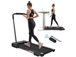FYC 2 in 1 Under Desk Treadmill - 2.5 HP Folding Treadmill for Home, Installation-Free Foldable Treadmill Compact Electric Running Machine, with LED Display Walking Running Jogging for Home Office,