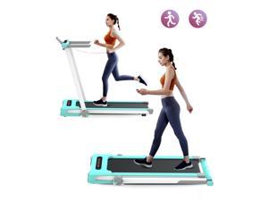 FYC Under Desk Treadmill - 2 in 1 Folding Treadmill Foldable Running Machine 265LBS Electric Walking Easy Use and Store for Home and Office, Space Save, Easy Installation