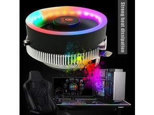 Hiroharu Q2 RGB LED computer PC CPU case cooling fan heat sink is suitable for CPU desktops below 70W