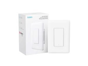 Aqara Smart Light Switch (No Neutral, Single Rocker), Requires AQARA HUB, Zigbee Switch, Remote Control and Set Timer for Home Automation, Compatible with Alexa, Apple HomeKit, Google Assistant