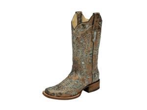 Corral Western Boots Womens Butterfly Glitter Inlay 9 M Taupe A2955 Corral Western Boots Womens Butterfly Glitter Inlay 9 M Taupe A2955