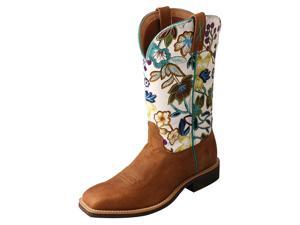 Twisted X Western Boots Womens Top Hand 6.5 B Tan Floral WTH0017 Twisted X Western Boots Womens Top Hand 6.5 B Tan Floral WTH0017