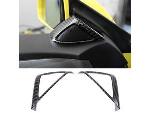 Carbon Fiber ABS Front Door A-pillar Speaker Cover Decorative Trim Fit for Chevrolet Camaro 2010-2015 Interior Car Assessoires