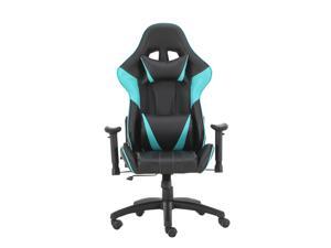 GIVENUSMYF Gaming Chair Racing Computer Game Chair Ergonomic Backrest and Seat Height Adjustment with Pillows Recliner Swivel Rocker Headrest and Lumbar Tilt E-Sports Chair blue-black red Blue