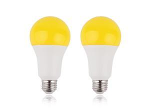 LED Yellow Light Bug Bulb:2 Pack A21 1500LM 15W (100 watt Equivalent) E26 Medium Standard Base, 2200K Amber Glow Led Bulbs Perfect for Outdoor Porch, Patio, Garden, Garage, Ranch, Indoor Bedroom