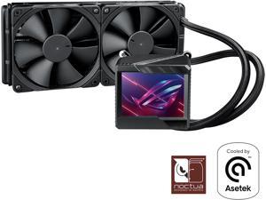 ASUS ROG Ryujin II 240 RGB all-in-one liquid CPU cooler 240mm Radiator (3.5" color LCD, 2x Noctua iPPC 2000 PWM 120mm radiator fans, compatible with Intel LGA1700,1200 and AM4 socket)