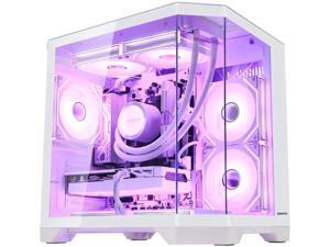 Hoengager Ocean of Stars Gaming PC -AMD Ryzen 5 7600 6-Core 3.8 GHz, RTX 4060 8GB ,32GB DDR5 RAM 5600MHz,3TB PCIe SSD, WIFI&Bluetooth ,HDMI  ,850W PSU,Liquid cooler, Windows 11 Pro 64-bit -White