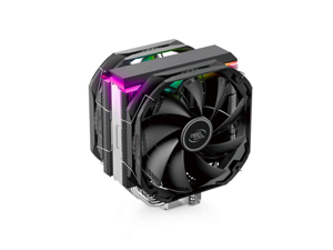 DEEPCOOL AS500 Plus CPU Air Cooler, Universal RAM Height Compatibility, Two 140mm PWM Fan, A-RGB Top Cover, 5 Heat Pipe Design for Intel Core/AMD Ryzen CPUs