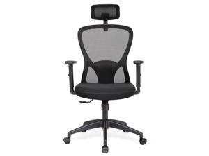 Ergonomic Office Chair, Executive Desk Chair, Mesh Chair, High-Back Desk Chair, Computer Chair with Lumbar Support, Adjustable Headrest